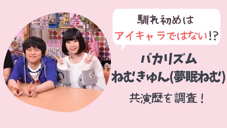 バカリズムとねむきゅん 夢眠ねむ の馴れ初めは番組共演ではなかった 初共演はいつ 共演歴を調査 とまとまり木