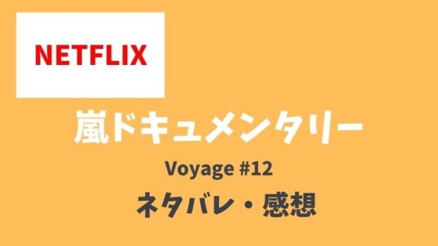 嵐ネトフリ限定ドキュメンタリー Voyage12話のネタバレあらすじ内容は 感想も とまとまり木